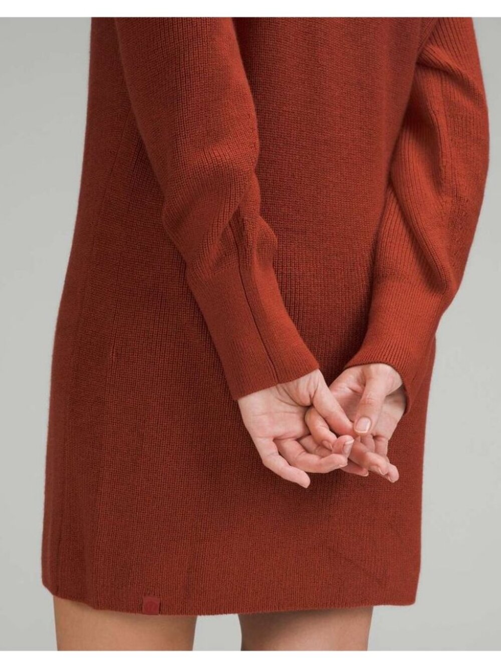 LULULEMON Merino Wool-Blend Knit Dress Size 4 Cayenne - Picture 2 of 6